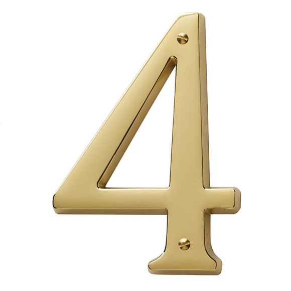 5" BALDWIN  "4" HOUSE NUMBER