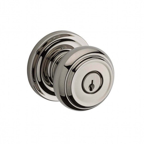 Keyed Entry Traditional Knob with Traditional Round Rose
