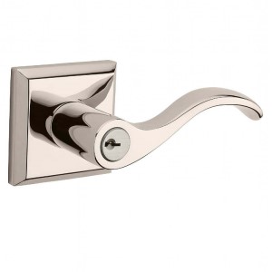 Keyed Entry Curve Lever with Traditional Square Rose