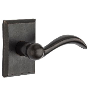 Arch Lever Full Dummy Set with Rustic Square Rose