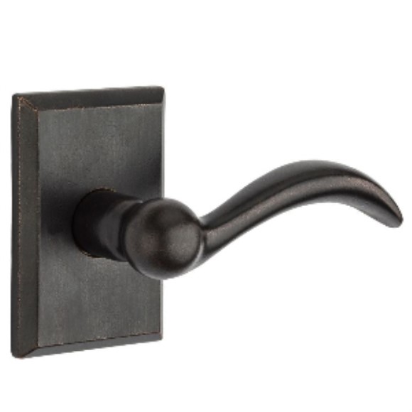 Arch Lever Full Dummy Set with Rustic Square Rose
