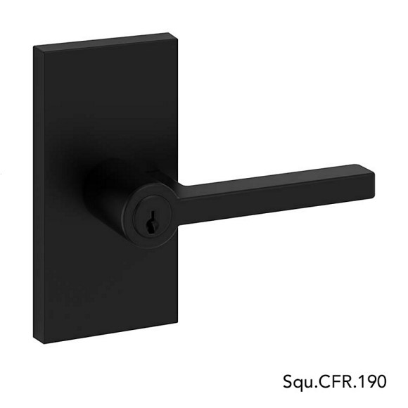 Keyed Entry Square Lever with 5" Rose