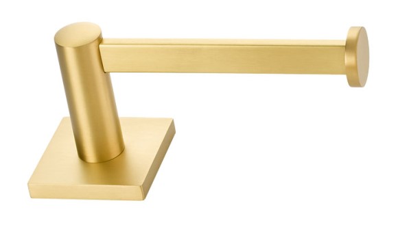 Emtek Modern Brass Paper Holder - Bar Style w/Square Rosette