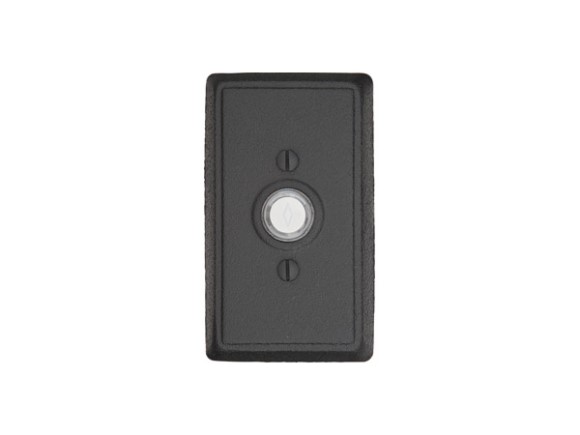 Emtek 2433 Wrought Steel Bell Button with #3 Rosette