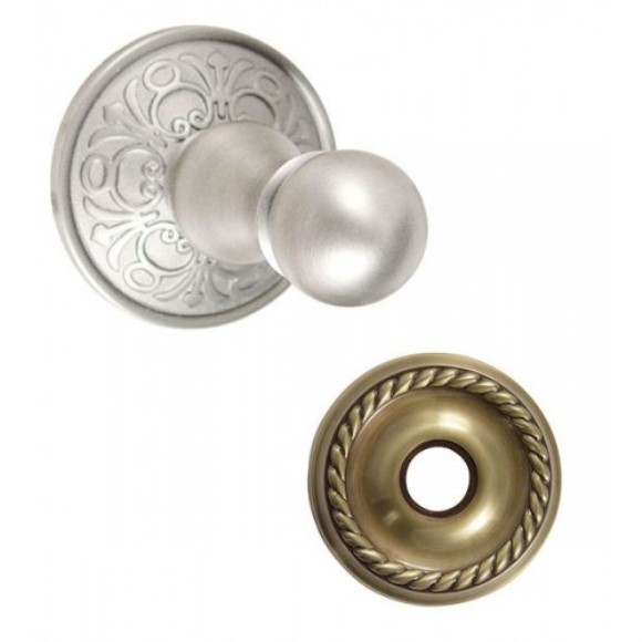 Emtek Traditional Brass Single Hook w/Rope Rosette