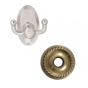 Emtek Traditional Brass Double Hook w/Rope Rosette