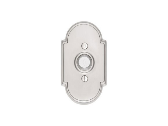 Emtek 2408 Brass Bell Button with #8 Rosette