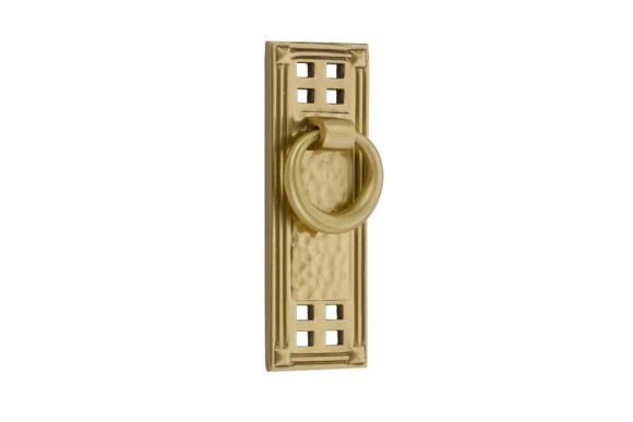 Emtek 86042 1 1/2" Hammered Vertical Ring Pull
