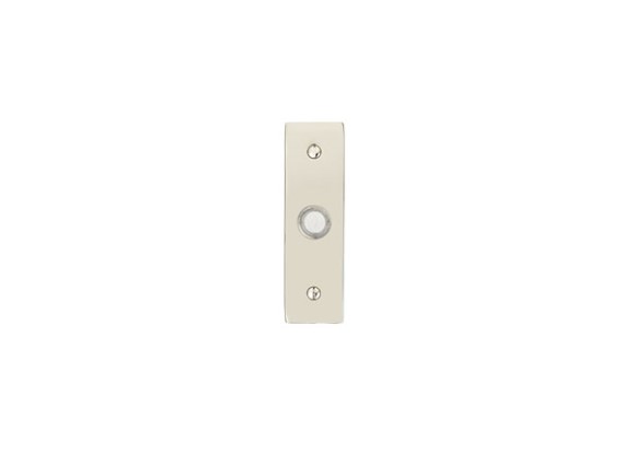 Emtek 2440 Brass Bell Button with 5" Stretto Plate