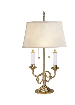Serpentine with White Shade - 22.5" H Table Lamp 