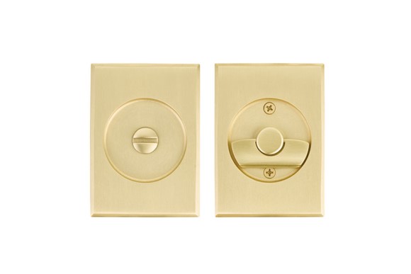 Emtek 2016 Rectangular Dummy Pocket Door Tubular Lock