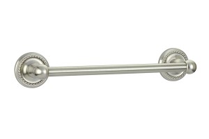 Emtek 18" Traditional Brass Towel Bar w/ Rope Rosette