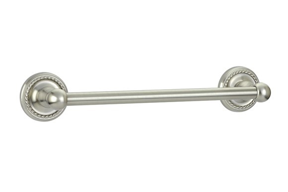 Emtek 18" Traditional Brass Towel Bar w/ Rope Rosette