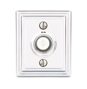 Emtek 2404 Brass Bell Button with Wilshire Rosette