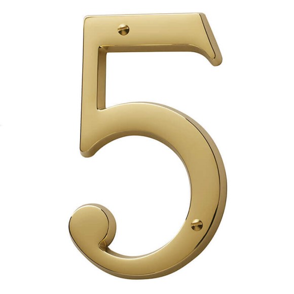 5" BALDWIN  "5" HOUSE NUMBER