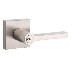 Keyed Entry Square Lever with Contemporary Square Rose