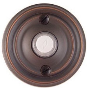Emtek 2400 Brass Bell Button with Regular Rosette