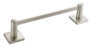 Emtek 24" Modern Brass Towel Bar w/ Square Rosette