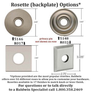 rosette options for privacy estate knobs levers