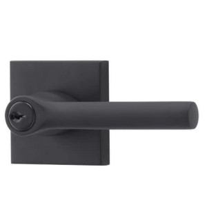 Keyed Entry Tube Lever with Contemporary Square Rose