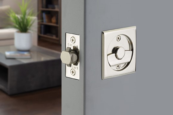 Emtek 2135 Square Privacy Pocket Door Tubular Lock