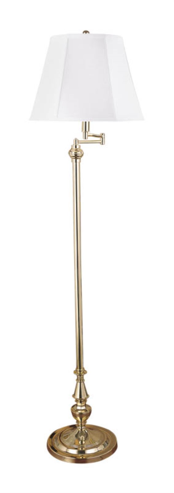Swing Arm Floor Lamp Polished Brass - 57.5" H