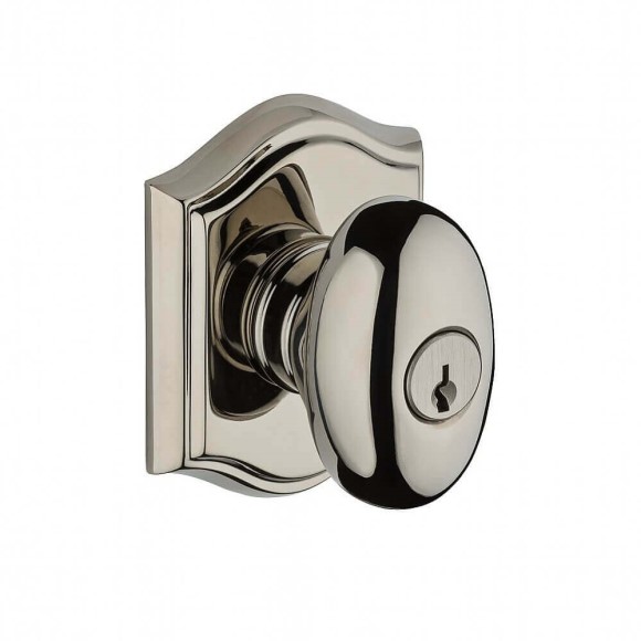 Keyed Entry Ellipse Knob with Traditional Arch Rose