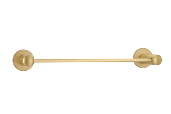 Emtek 18" Modern Brass Towel Bar w/ Disk Rosette