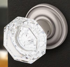 Crystal Knob Full Dummy Set with Traditional Round Rose