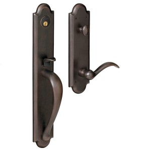 Baldwin Hardware 6751003, Oval Turn Piece Interior and Entrance Thumb turn  Lock with Backplate for 2-1/4 Inch Doors, Lifetime Brass