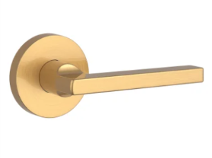Square Lever Half Dummy Set with Contemporary Round Rose