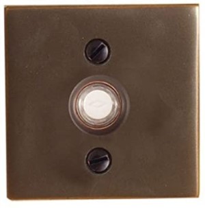 Emtek 2459 Brass Bell Button with Square Rosette