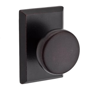 Rustic Knob Passage Set with Rustic Square Rose