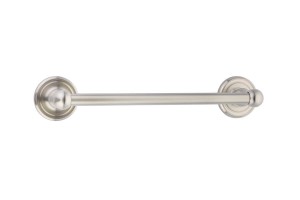 Emtek 12" Traditional Brass Towel Bar w/ Regular Rosette