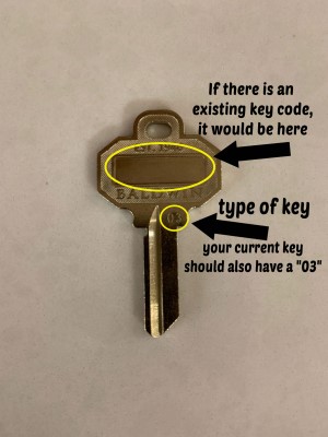 standard key with detail