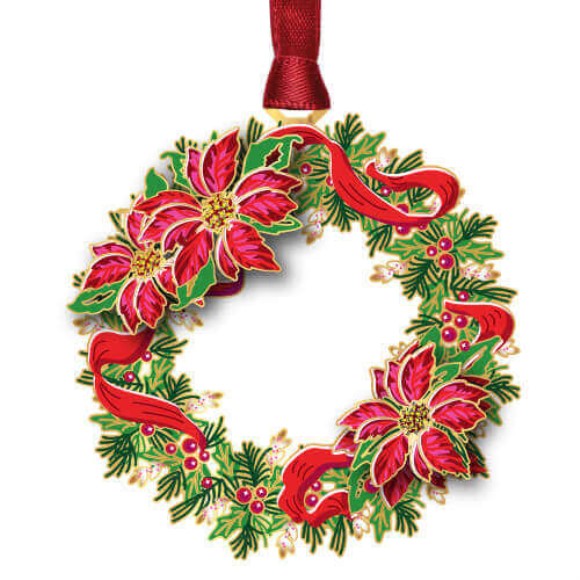 Baldwin 62891 Poinsettia Wreath (retired)