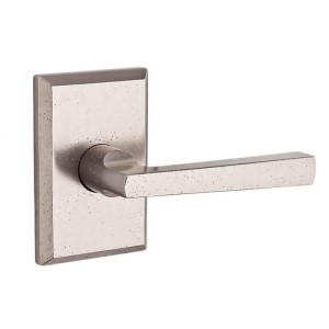Taper Lever Passage Set with Rustic Square Rose