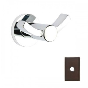 Emtek Modern Brass Double Hook w/Modern Rectangular Rosette