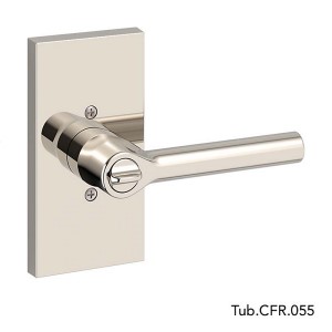 Tube Lever Privacy Set with 5" Rose