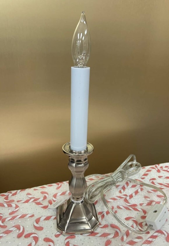 EC74427P Pewter Octagonal Base Mini Window Lamp
