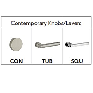 contemporary reserve knob lever options