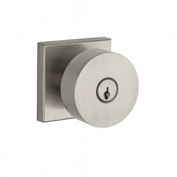 Keyed Entry Contemporary Knob with Contemporary Square Rose