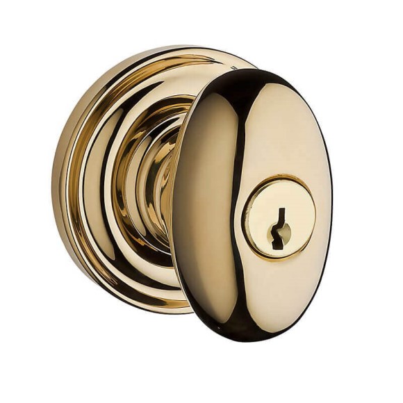 Keyed Entry Ellipse Knob with Traditional Round Rose