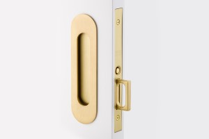 Emtek 2164 Narrow Oval Passage Pocket Door Mortise Lock