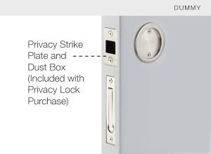 Emtek 2146 Round Dummy Pocket Door Tubular Lock