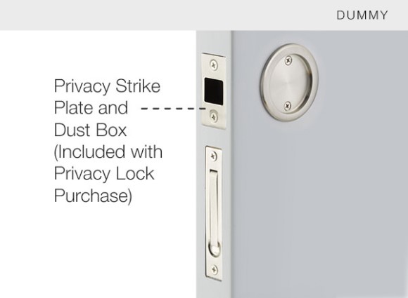 Emtek 2146 Round Dummy Pocket Door Tubular Lock