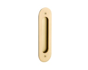 Emtek 2212 Narrow Oval Brass Flush Pull