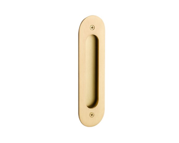 Emtek 2212 Narrow Oval Brass Flush Pull