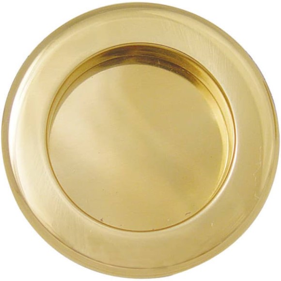 Emtek 2211 Round Brass Flush Pull