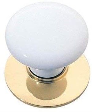 Emtek 86034 1 3/4" Ice White Porcelain Knob with Base